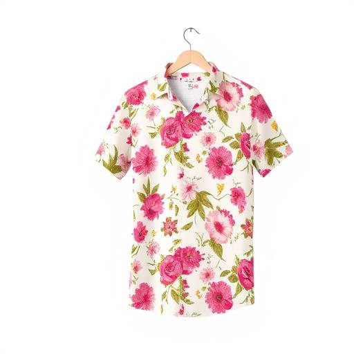 Camisa de manga curta com estampa floral, para um visual moderno e descontraído.
